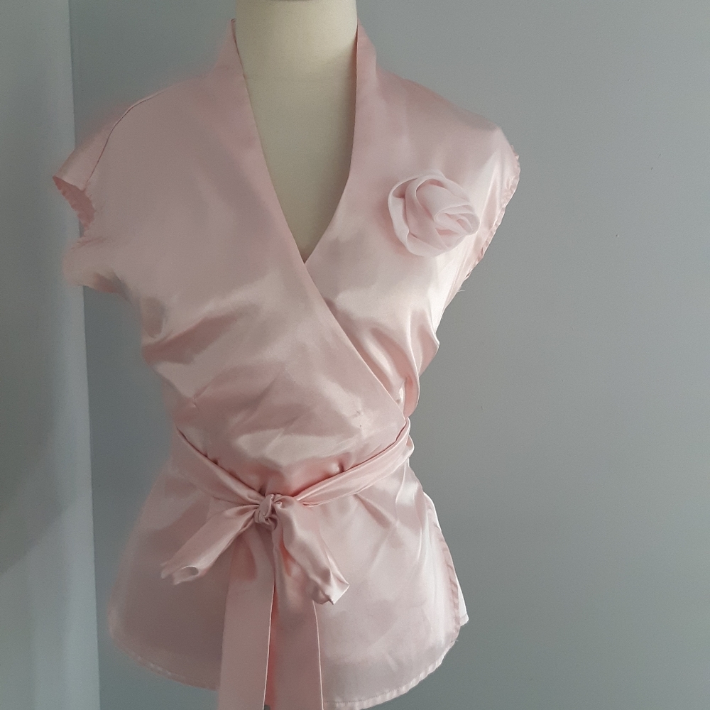 Rochas short sleeve wrap blouse blouse Size S